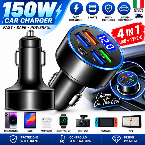 Caricabatterie auto usb - caricabatterie,